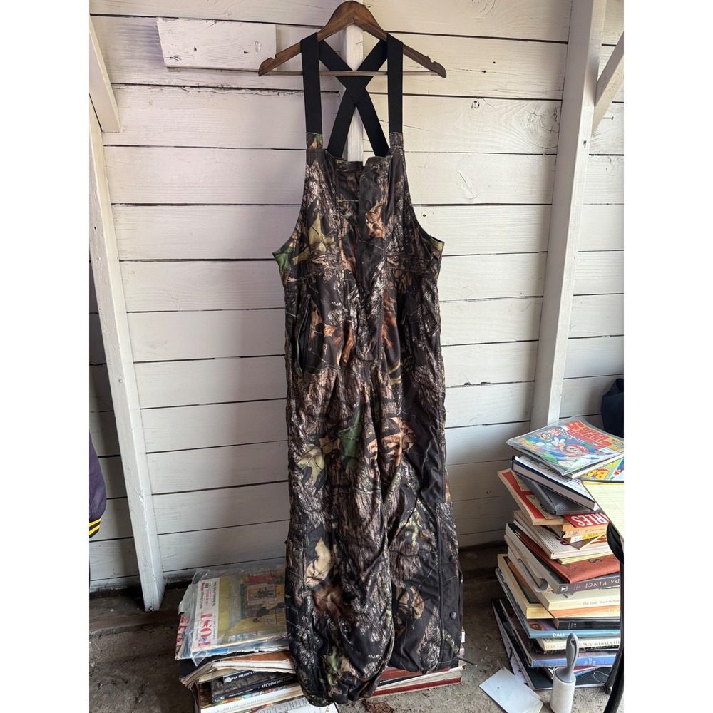 Mossy Oak Break-Up Camo Insulated Hunting Bib Overalls Men's Forest Camouflage